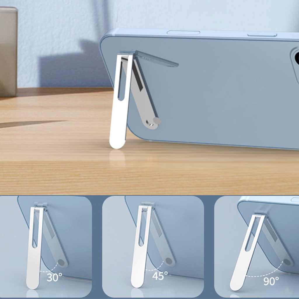 Giá đỡ điện thoại GUUGEI siêu mỏng bằng kim loại có thể gập lại tiện dụng cho Samsung Huawei Xiaomi