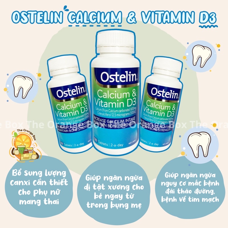 VIÊN UỐNG BỔ SUNG CANXI VÀ D3 - OSTELIN CALCIUM & VITAMIN D3