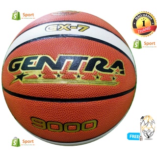 Bóng rổ size 7 Gentra GX7 da PU cao cấp tiêu chuẩn thi đấu Tặng Kim bơm túi lưới