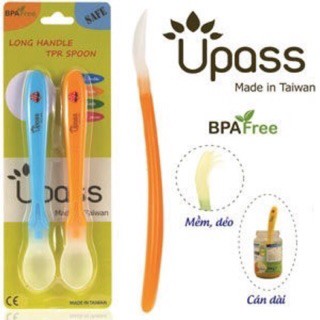 [Sỉ_lẻ] Set 2 thìa ăn dặm siêu mềm cán dài UPASS UP3022