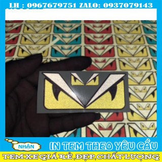 Tem mắt fendi phản quang 4x9cm