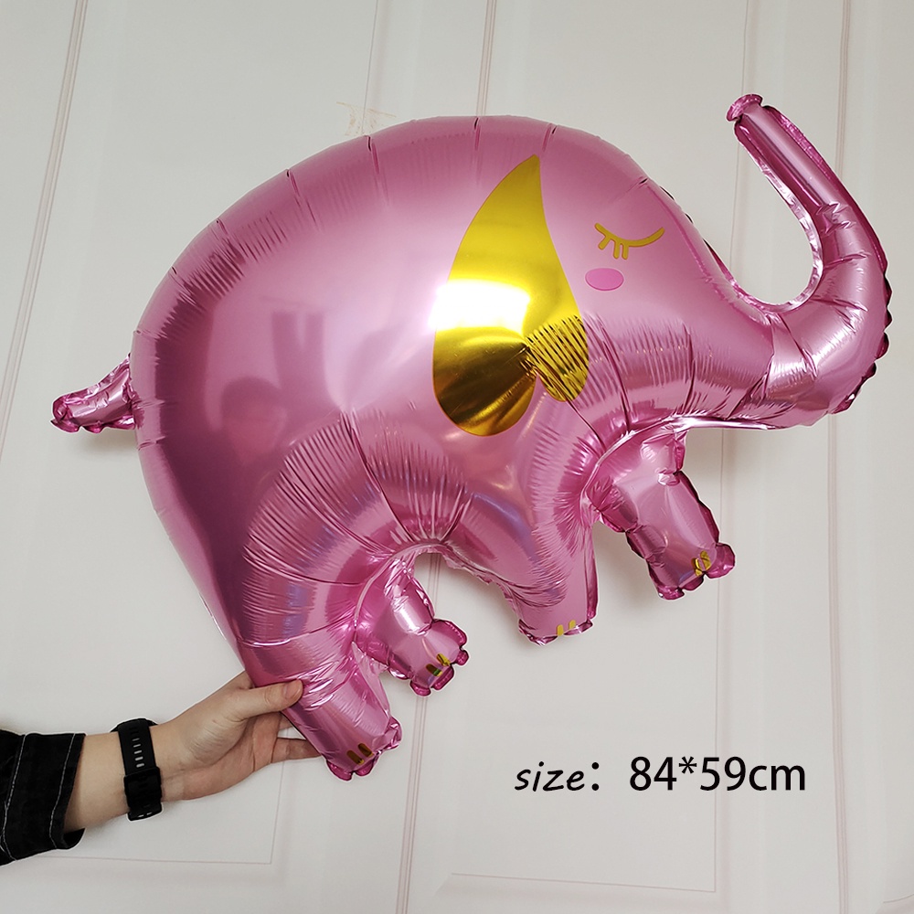 Bong Bóng Kiếng Trang Trí Tiệc Tùng Thôi Nôi Sinh Nhật Hình Con Voi Dễ Thương Cute Ngộ Nghĩnh Màu Xanh Hồng Trắng Cho Bé