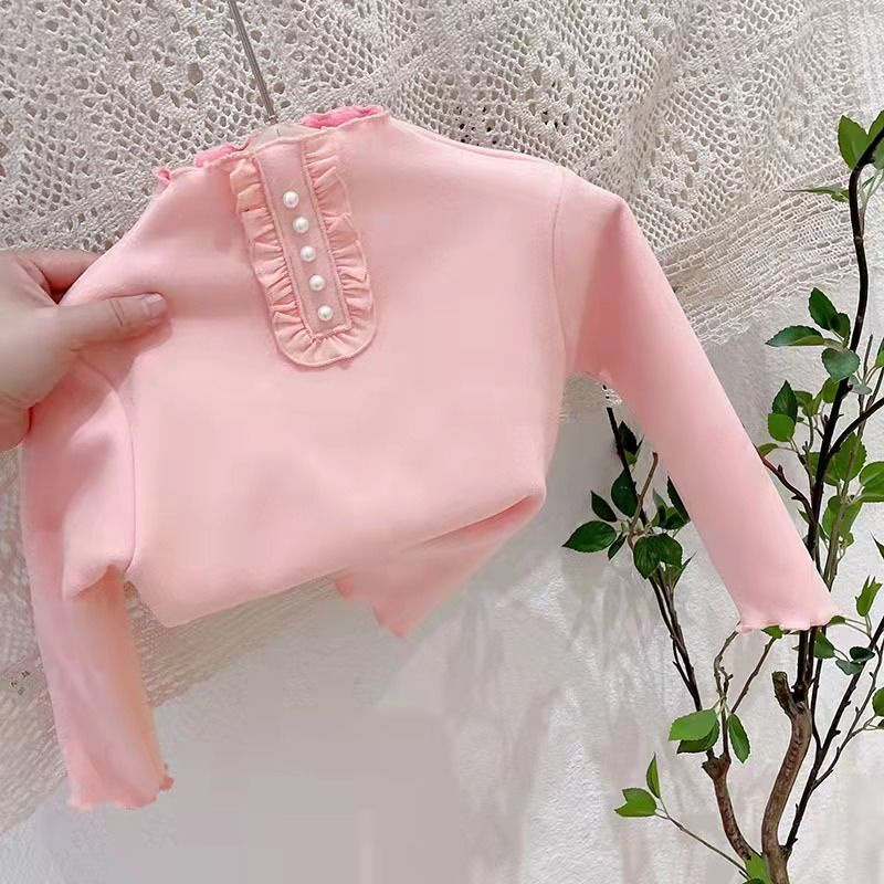 Áo Dệt Kim Cổ Lọ Đính Ngọc Trai Phong Cách Hàn Quốc Cho Nữ