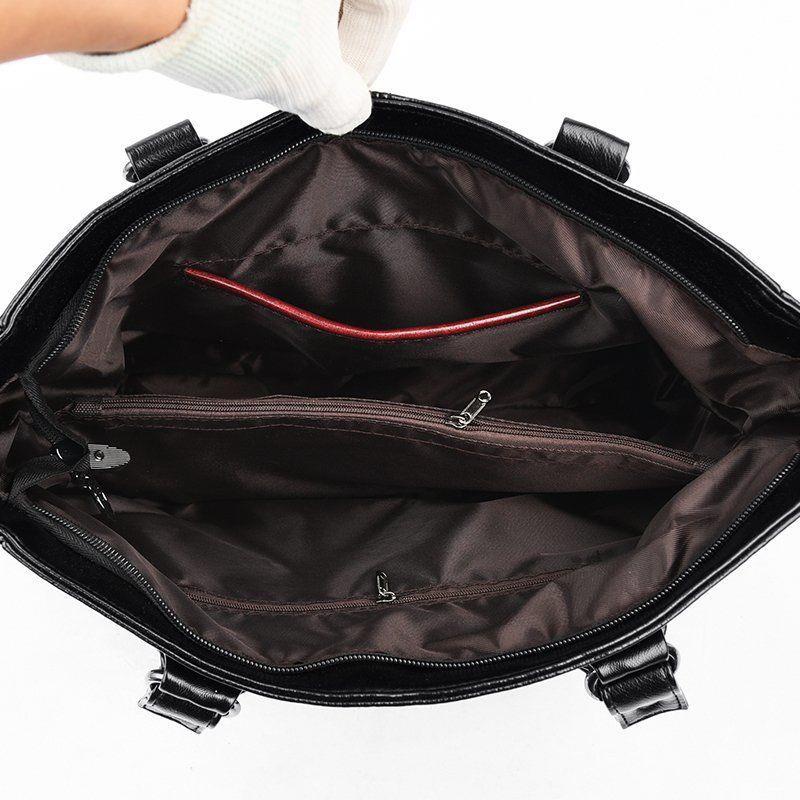 Túi Boutique Bé Gái Da Thật Nữ Túi Lớn 2022 Da Mềm Hợp Thời Trang Một Vai Tote Túi Đeo chéo Dung Tích Lớn Trung A