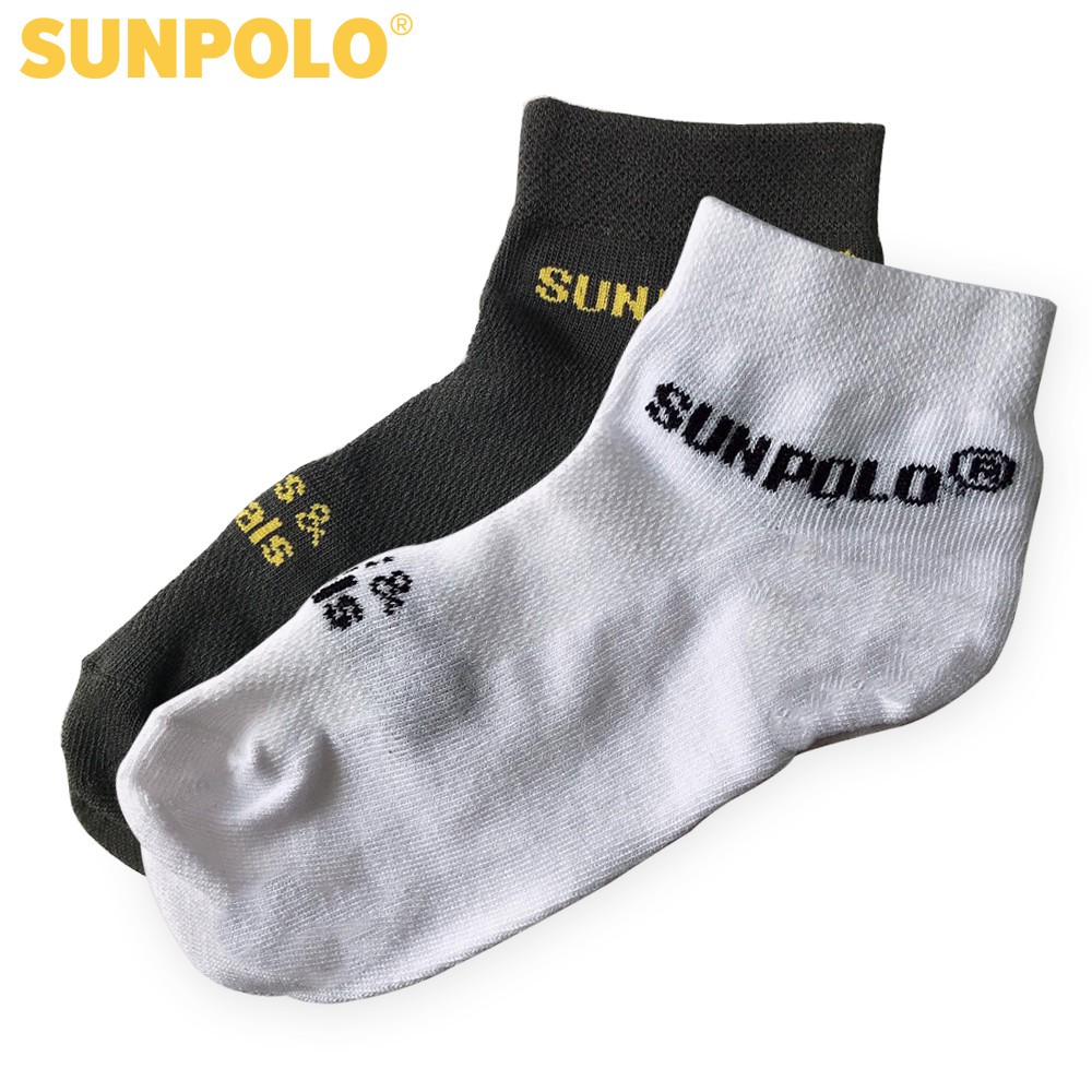 Combo 2 đôi vớ nam cổ ngắn cotton SUNPOLO - SUV02M Màu ngẫu nhiên