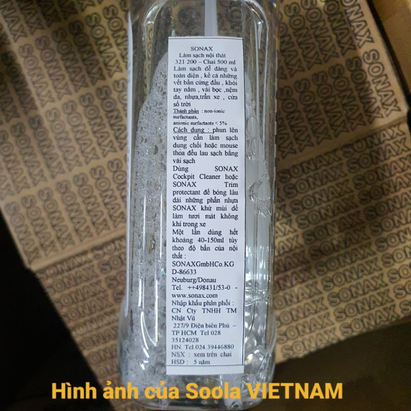 Bộ Vệ sinh làm sạch nội thất và khăn siêu sợi chống xước Sonax Chính Hãng (Interior cleaner khăn siêu sợi) 321200-416200