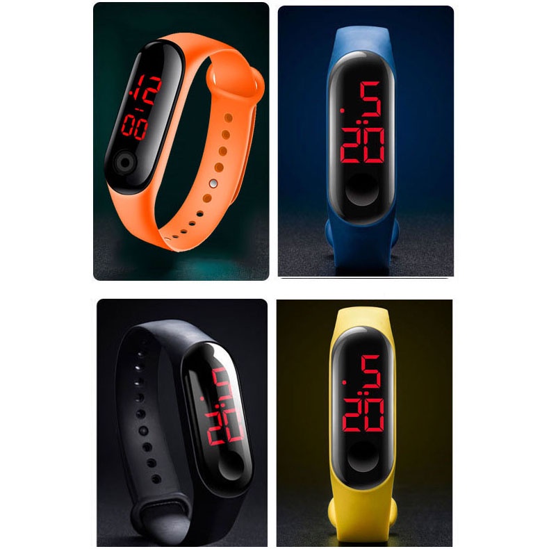 Đồng hồ LED Unisex dành cho trẻ em học sinh thể thao quà tặng mới Đồng hồ điện tử M3led dây silicon bền chắc chắn | BigBuy360 - bigbuy360.vn