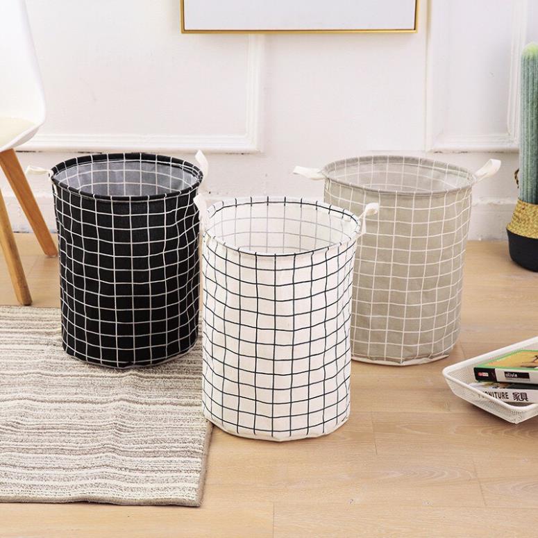 Sọt Vải Tròn Đựng Đồ Quần Áo, Đồ Chơi Trẻ Em Chất Liệu Chống Thấm