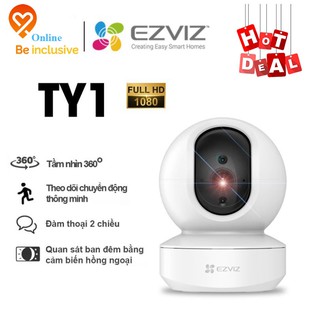 Camera IP wifi ezviz TY1 1080p , TY1 2mp ( tốt hơn Ezviz C6N , ezviz C1HC ) kèm thẻ 32gb và 64gb
