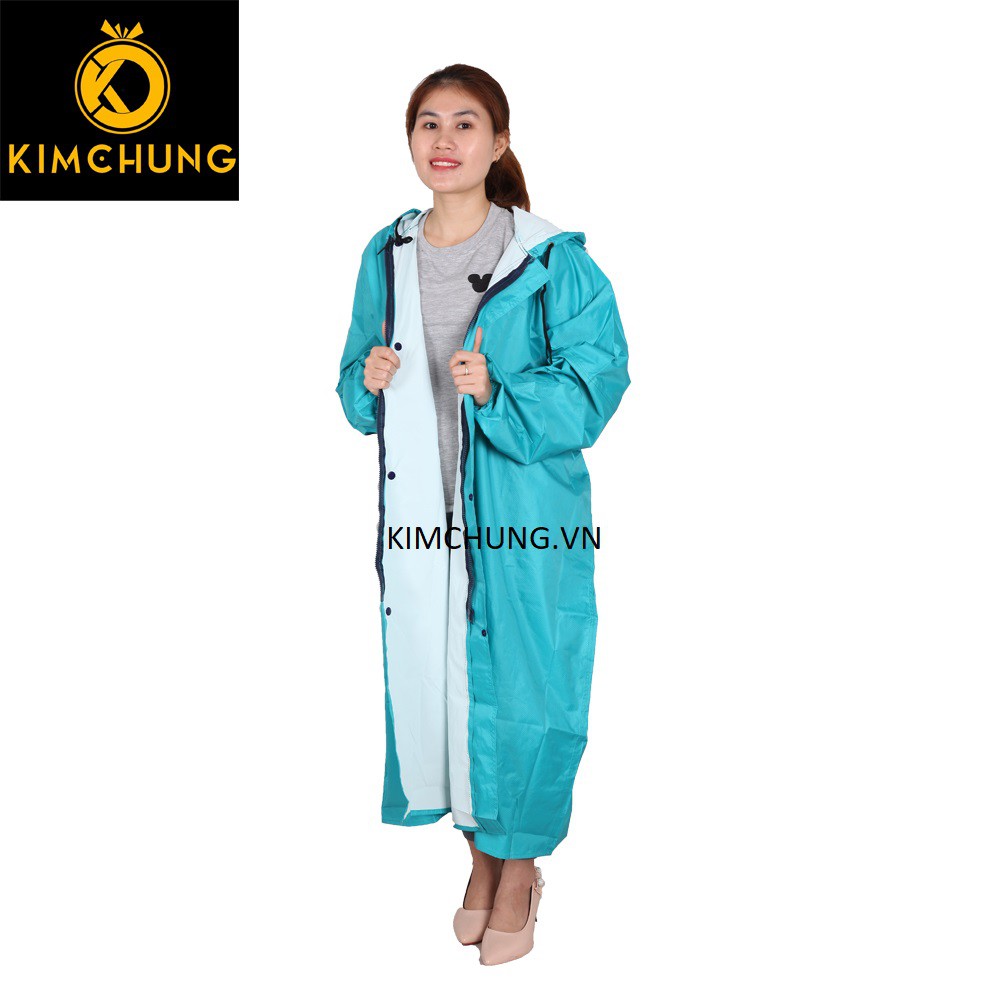 Áo mưa nữ vải dù cao cấp, áo khoác đi mưa thời trang siêu bền (Size 2XL, 3XL từ 1m5-1m75) (Nhiều màu)