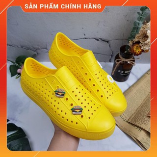[FULL HỘP] Giày nhựa đi mưa Native - Chất liệu nhựa xốp siêu nhẹ, không thấm nước - Màu full vàng
