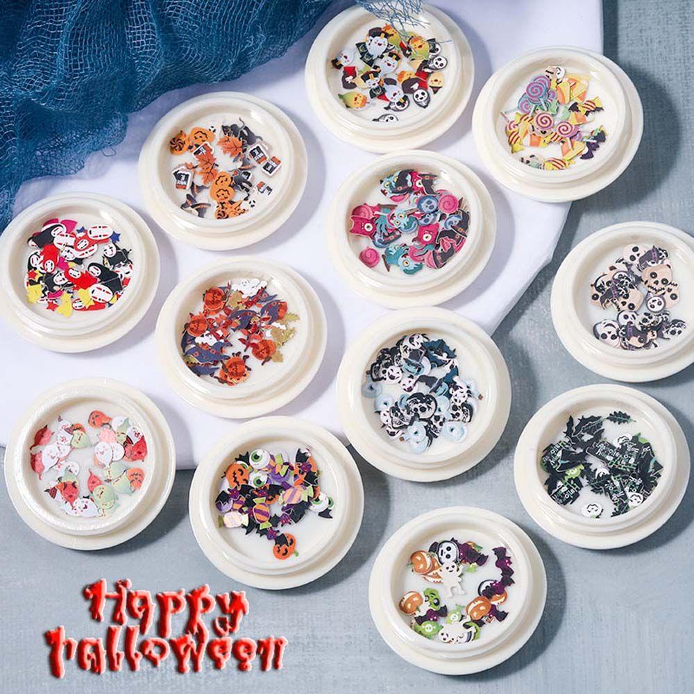Miếng Dán Trang Trí Móng Tay Họa Tiết Halloween 3D Độc Đáo