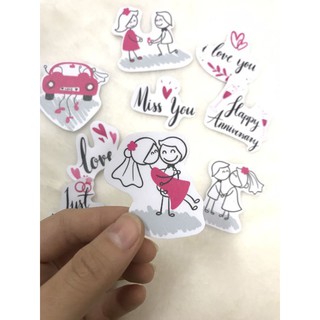Sticker nổi chủ đề tình yêu trang trí khung ảnh, lovebox, scrapbook...