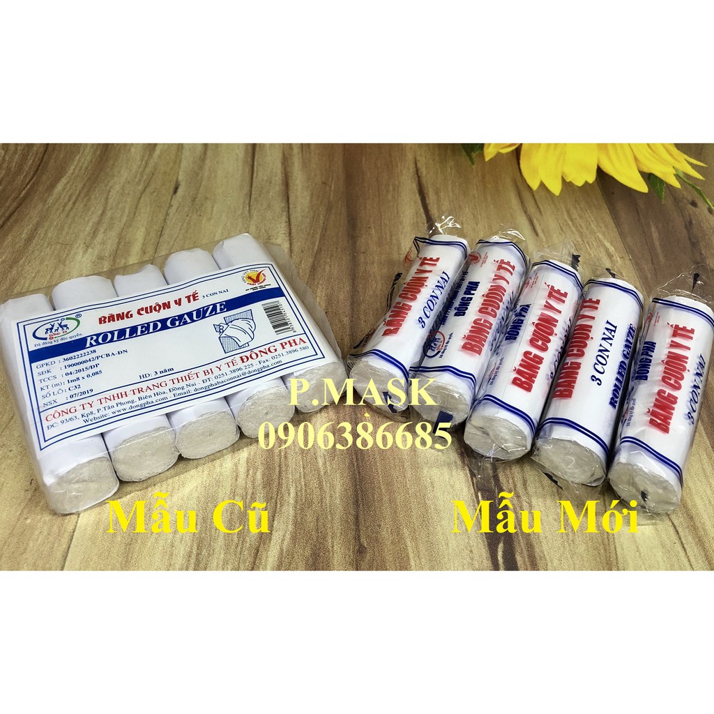 Combo 5 cuộn băng cuộn y tế Đông Pha 3 con Nai chăm sóc vết thương - Gạc cuộn y tế Đông Fa 1,8m x 0,85cm/ cuộn