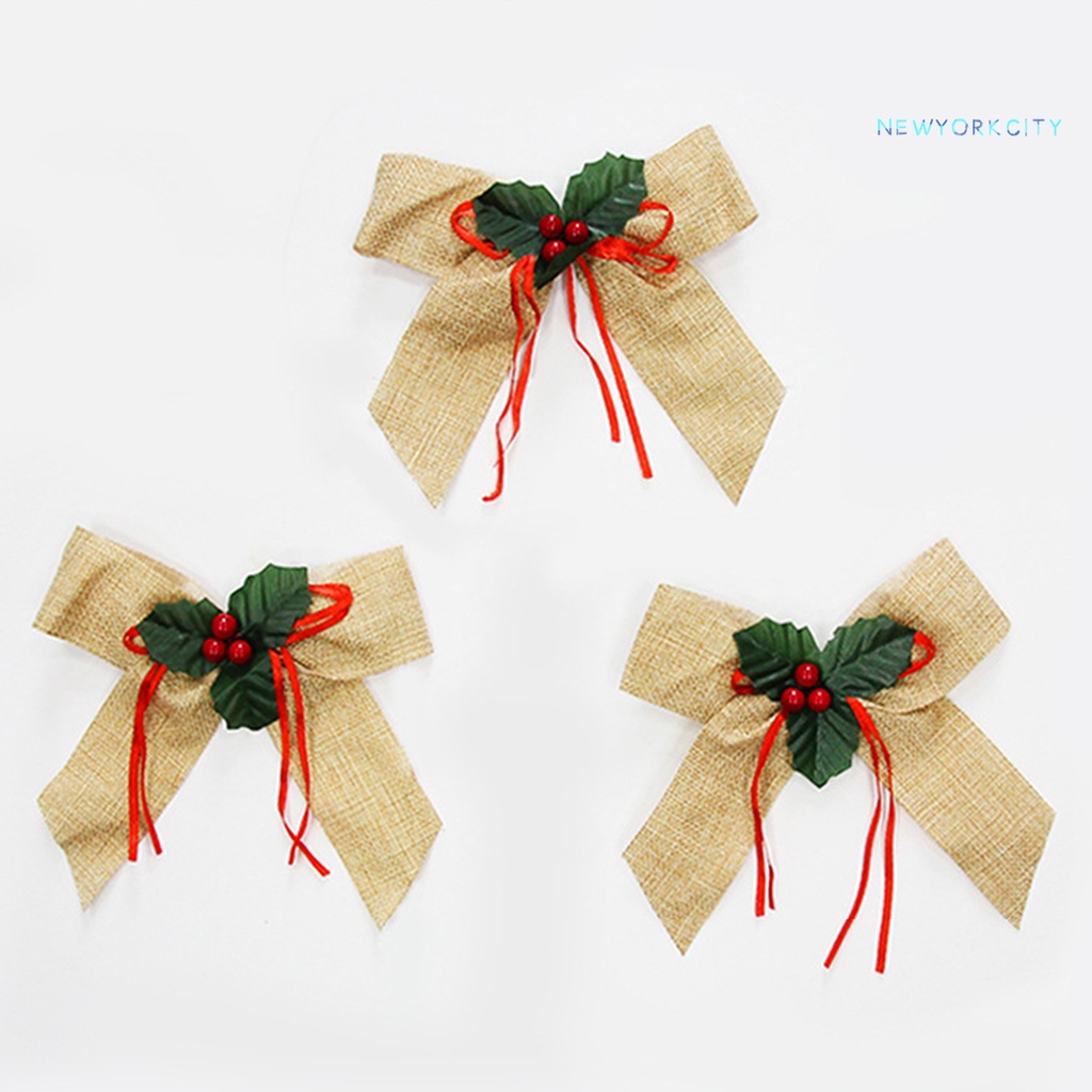 Set 2 Nơ Bướm Trang Trí Giáng Sinh Đa Năng Có Thể Tái Sử Dụng