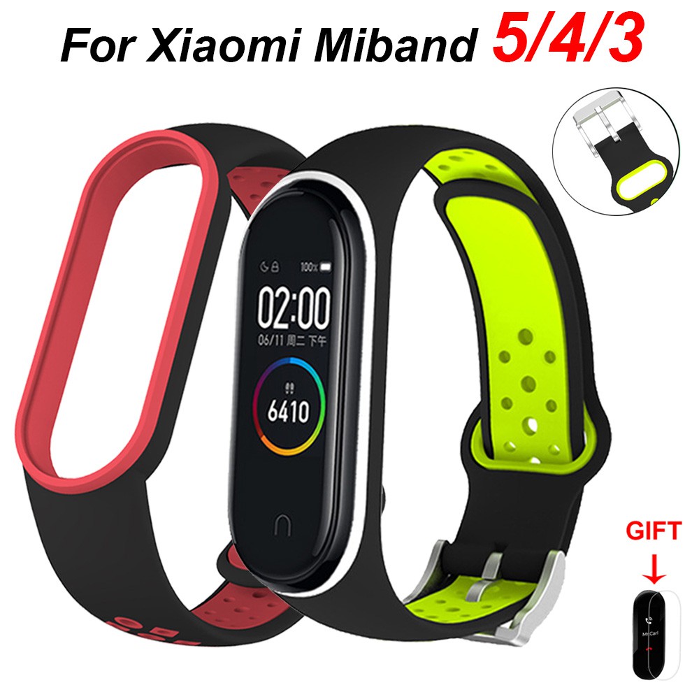 Dây Đeo Thay Thế Chất Liệu Silicon Màu Trơn Cho Xiaomi Mi Band 6 / 5 / 4 / 3