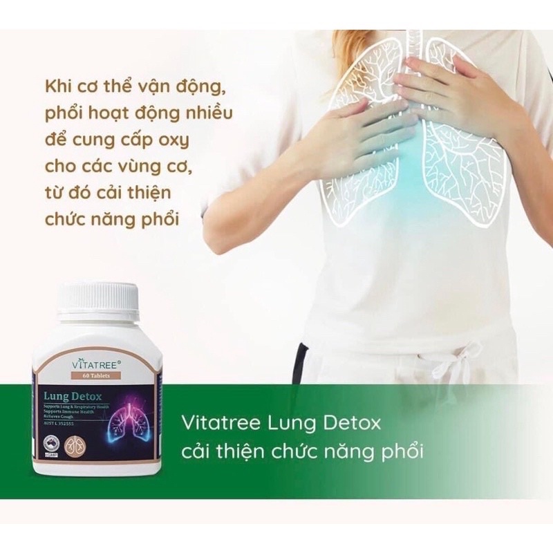 VIÊN UỐNG THẢI ĐỘC PHỔI VITATREE LUNG DETOX 60V