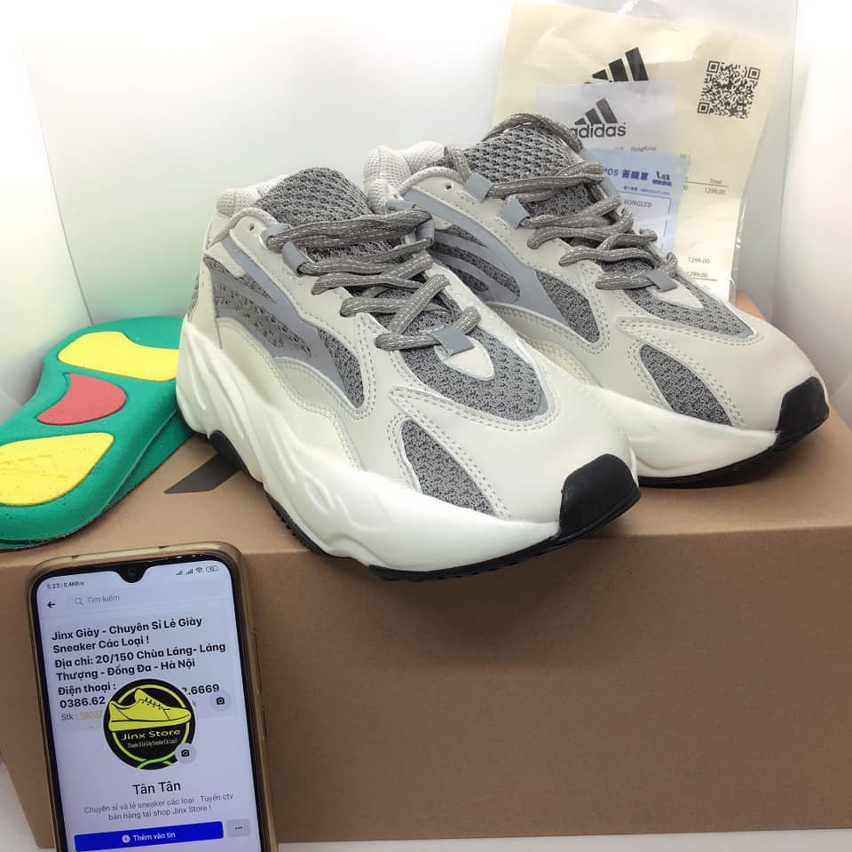 [ FREE SHIP ] Giày thể thao nam,nữ yz 700 trắng phản quang êm chân thoáng khí YZ700 | BigBuy360 - bigbuy360.vn