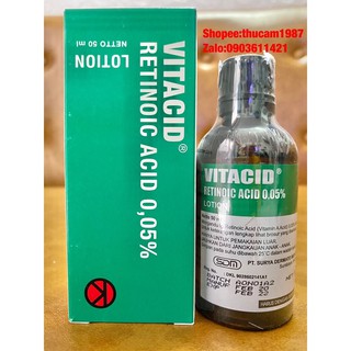 Lotion Vitacid 0.05% loại bỏ mụn chống lão hoá , sáng da 50ml.