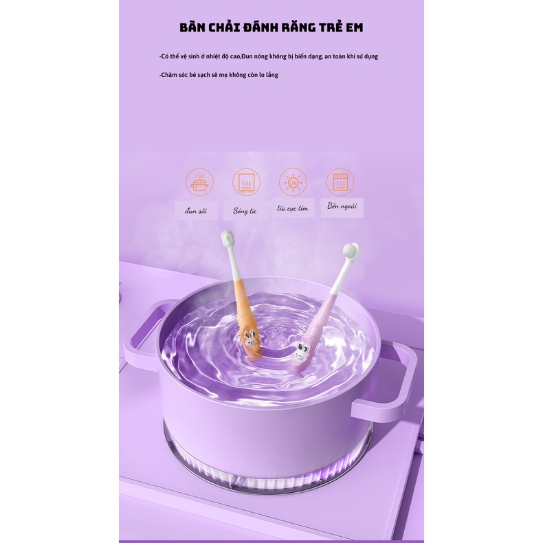 Bàn Chải Đánh Răng Cho Bé  Đánh Răng Sợi Lông Tơ Siêu Mềm (2_ 12 Tuổi) N2004- 2Ngân shop