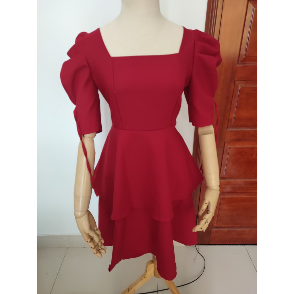 Đầm dự tiệc cổ V quấn eo cao cấp thời trang SUSU_FASHION193 (hàng bán shop) | BigBuy360 - bigbuy360.vn