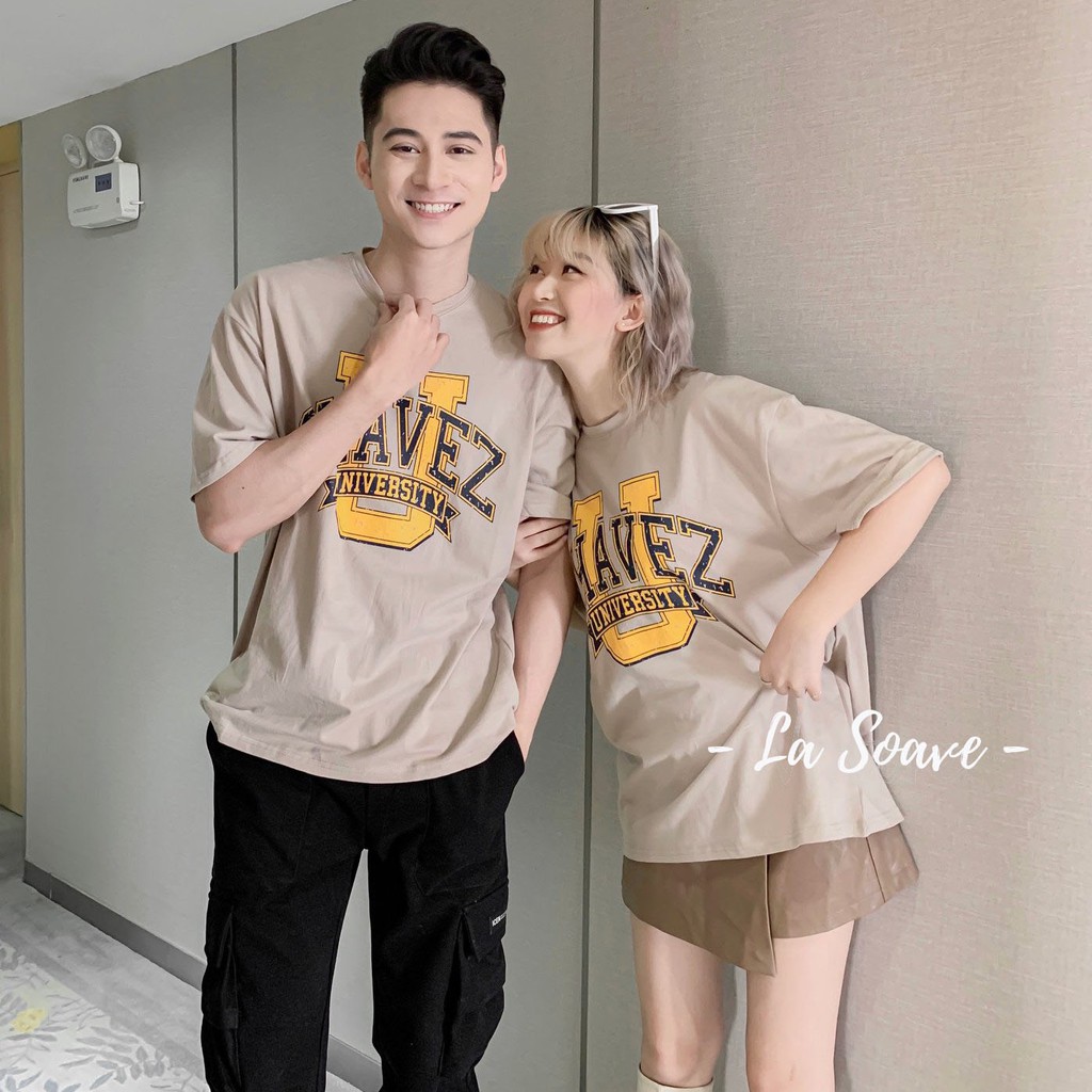 [01N] Áo thun tay lỡ nam nữ Unisex LA SOAVE màu nâu Chavez đẹp form rộng dáng Ulzzang cho cặp đôi đang yêu - Trendy 2021