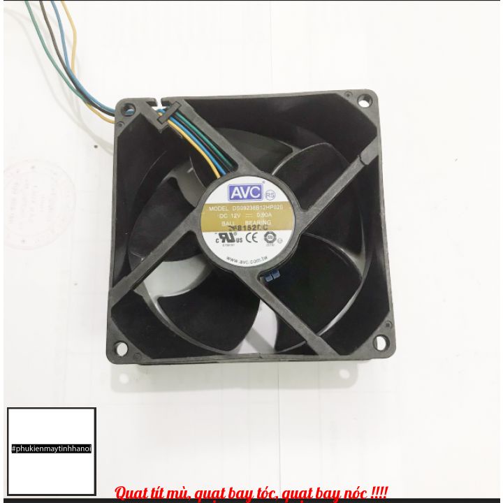 FAN003 Quạt tản nhiệt 9cm 12v AVC 0.9A hút thổi mát cho lioa, sò nóng lạnh ...