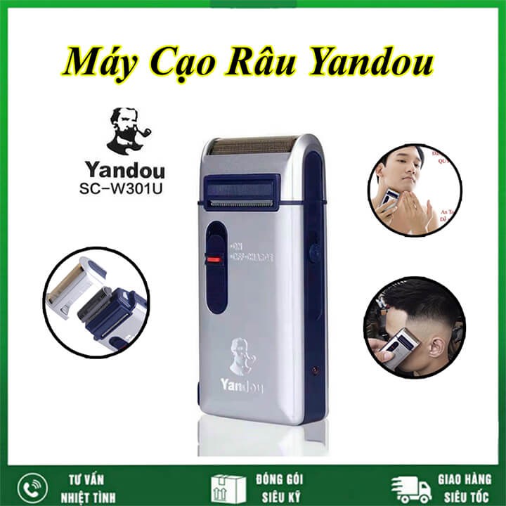 Máy cạo râu nam đa năng Yandou SC W301U sạc pin, dao cạo râu khô