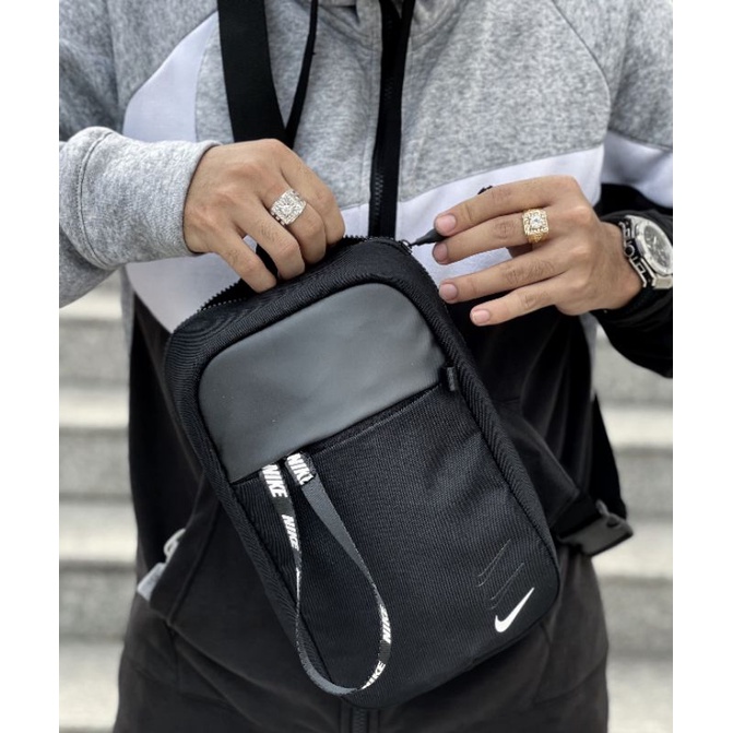 TÚI CHÉO NIKE CHẤT VẢI POLY COTTON  PHỐI DA | BigBuy360 - bigbuy360.vn