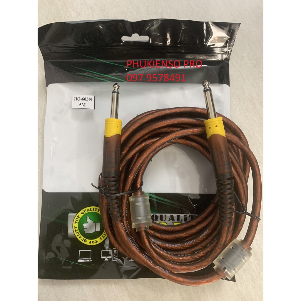 DÂY 2 ĐẦU 6 LY ĐỰC ZIN CHỐNG NHIỄU DÀI 1M  3M VÀ 5M