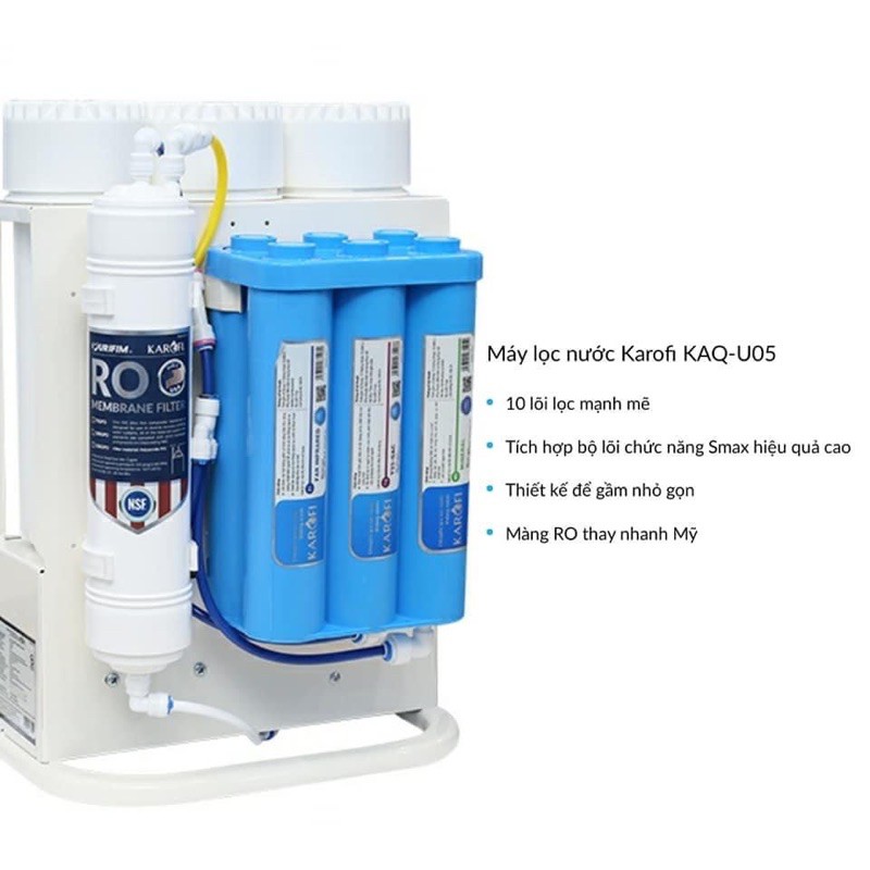 Máy lọc nước Karofi để gầm KAQ-U05/ Máy lọc nước không tủ để bàn KAQ-U05 Chính Hãng Bảo Hành 36 Tháng