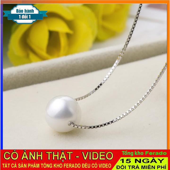 [ xả kho ] Vòng cổ ( dây chuyền ) bạc 925 hạt ngọc kiêu sa DT001