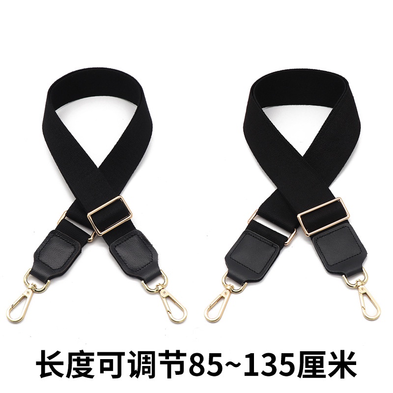 Dây Đeo Túi Xách Bản To Màu Đen Trơn Tùy Chỉnh Thời Trang Cho Nữ