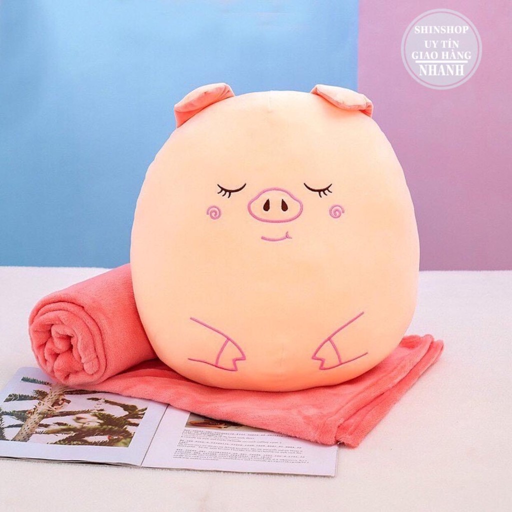 Bộ Chăn Gối ❤Freeship❤Bộ chăn gối văn phòng đa năng thú béo tiện tích đáng yêu