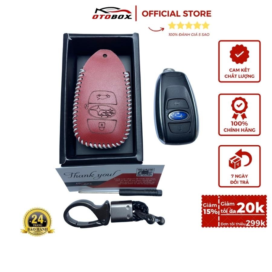Bao da chìa khoá ô tô subaru forester, outback, brz, xv, legacy chìa thông minh bảo vệ chìa khoá oto cao cấp chống xước