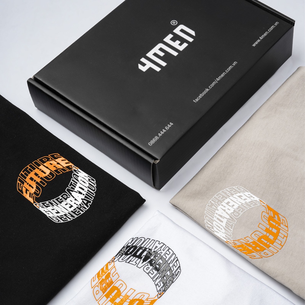 Áo Thun Nam Form Regular Future 4MEN AT091 cổ tròn tay ngắn hiện đại, đẹp, vải cotton thoáng mát