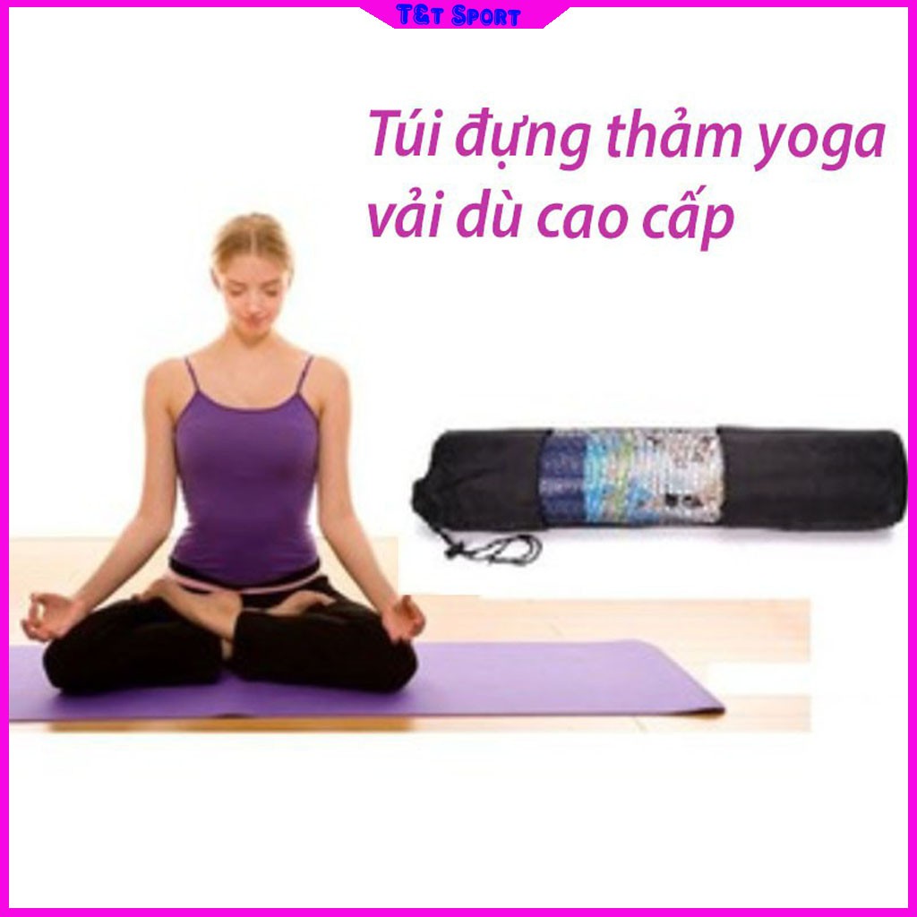 Túi Đựng Thảm Yoga Dây Kéo Khóa Hoa Văn Cao Cấp - Túi Để Thảm Tập 6Mm - 8Mm Cỡ Lớn