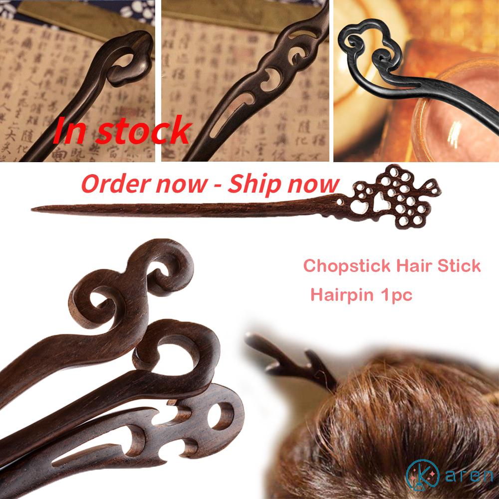 Trâm Cài Tóc Bằng Gỗ Đàn Hương Khắc Họa Tiết Cổ Điển Thời Trang Cho Nữ