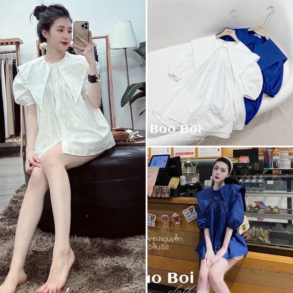 Áo babydoll tiểu thư cổ bèo PN00345