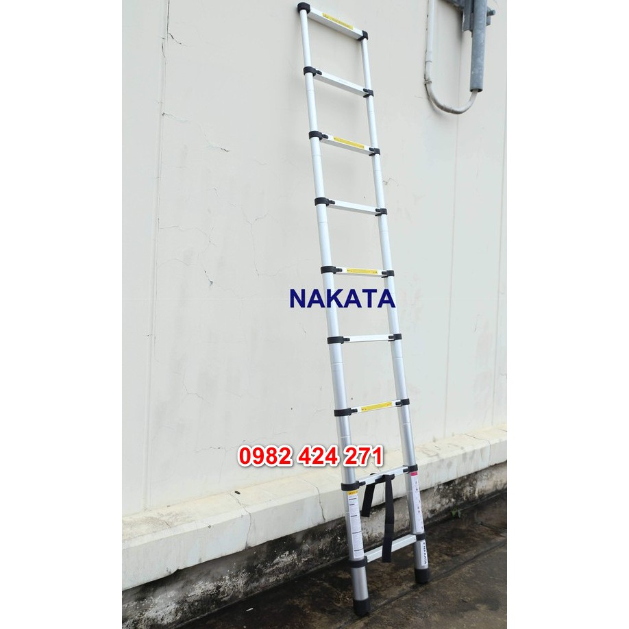 Thang nhôm rút đơn 3.2m NAKATA TYB-611 (Màu xanh, màu đen)