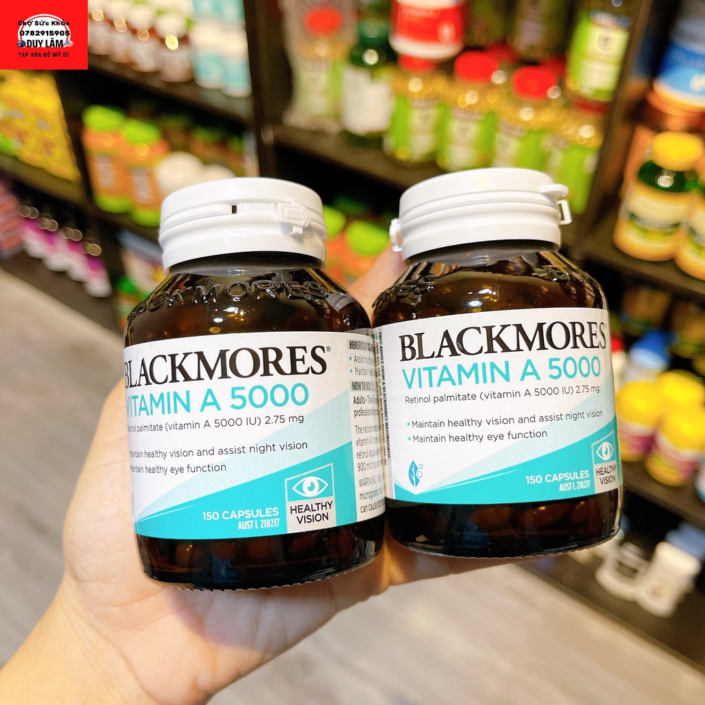 Blackmores Vitamin A 5000 là nguồn cung cấp vitamin A, giúp duy trì chức năng mắt khỏe mạnh và thị lực khỏe mắt.