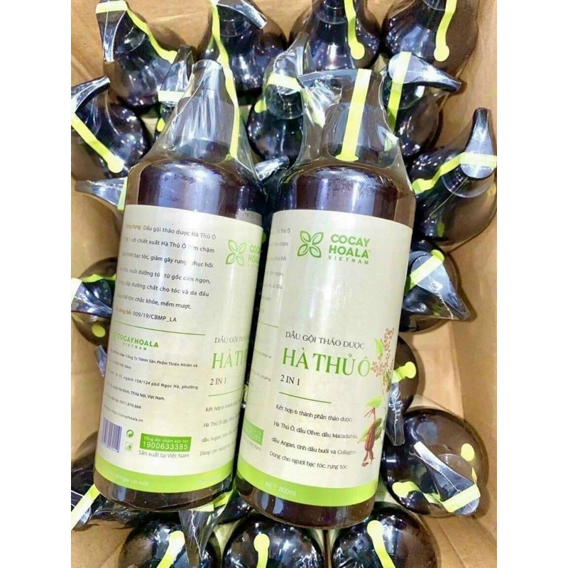 Dầu gội hà thủ ô 2in 1 chai 800ml