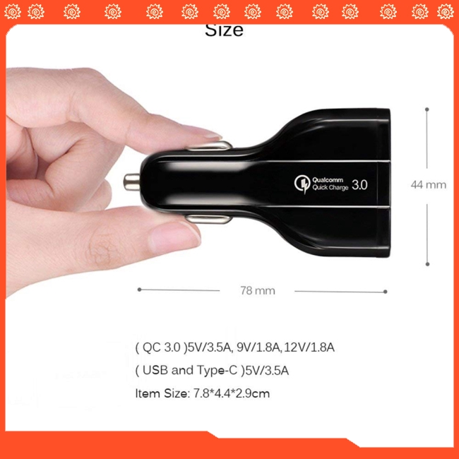 Cóc sạc 2 trong 1 hỗ trợ sạc nhanh tiện dụng gắn trong xe oto | BigBuy360 - bigbuy360.vn