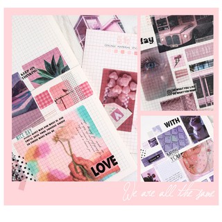 Set 70 miếng hình dán trang trí Collage material Sticker