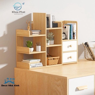 Kệ sách, kệ sách để bàn có ngăn tiện dụng nx