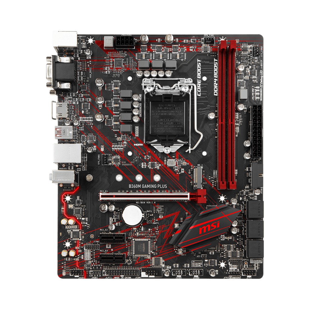 Bo mạch chủ MSI B360M Gaming Plus Socket 1151V2 chính hãng