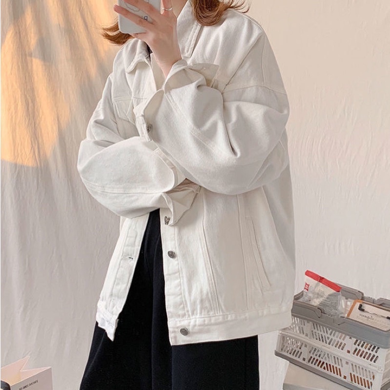 Áo khoác bò/jeans  Kaki form rộng cá tính nam nữ nhiều màu full size