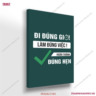 Tranh khẩu hiệu ''Đi đúng giờ, làm đúng việc, hoàn thành đúng hẹn''