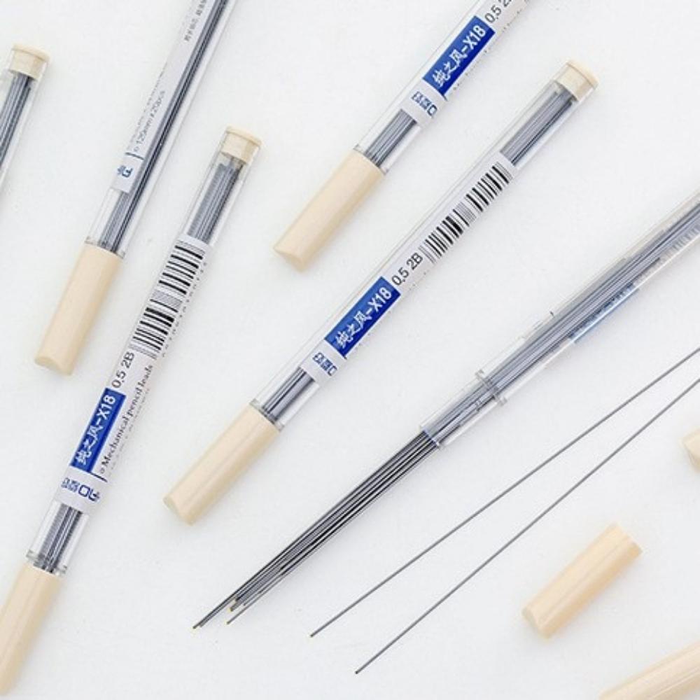 Hộp ruột bút chì bấm 2B 0.5mm / 0.7mm Ống tròn dài Pison