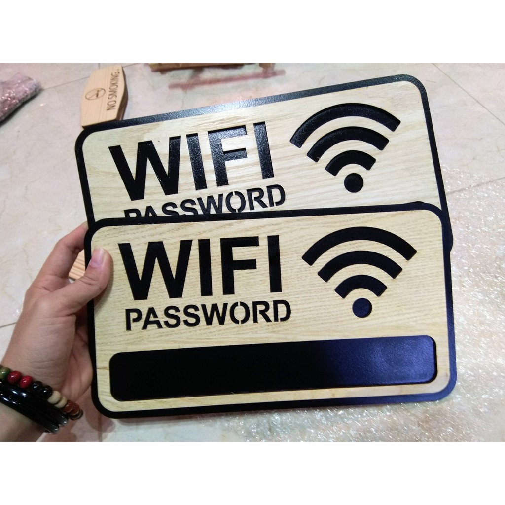 Bảng gỗ Password Wifi viết phấn mẫu dán tường, tiện lợi - Xưởng LUXI decor